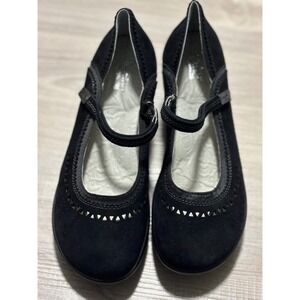 Jambu Women‎ Black Mary Jane Wedge Shoes Comfort Sport Wedge Design Size 7.5M